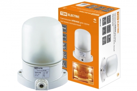 TDM ELECTRIC SQ0303-0048 Светильник НПБ400 для сауны настенно-потолочный белый, IP54, 60 Вт, белый, TDM